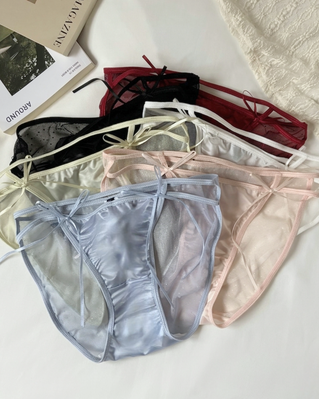 サテンリボンショーツ