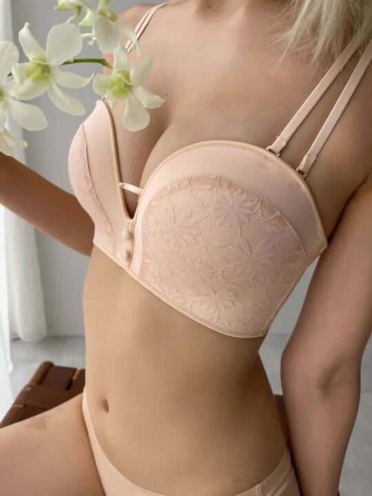 【小胸さん向け】マカロンカラー美谷間メイクブラ3点セット