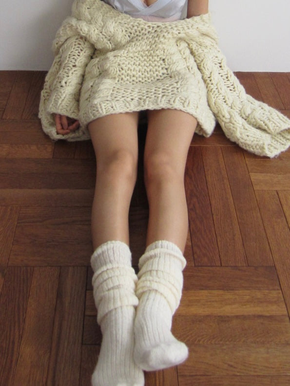 カシミヤ入りもこもこソックス