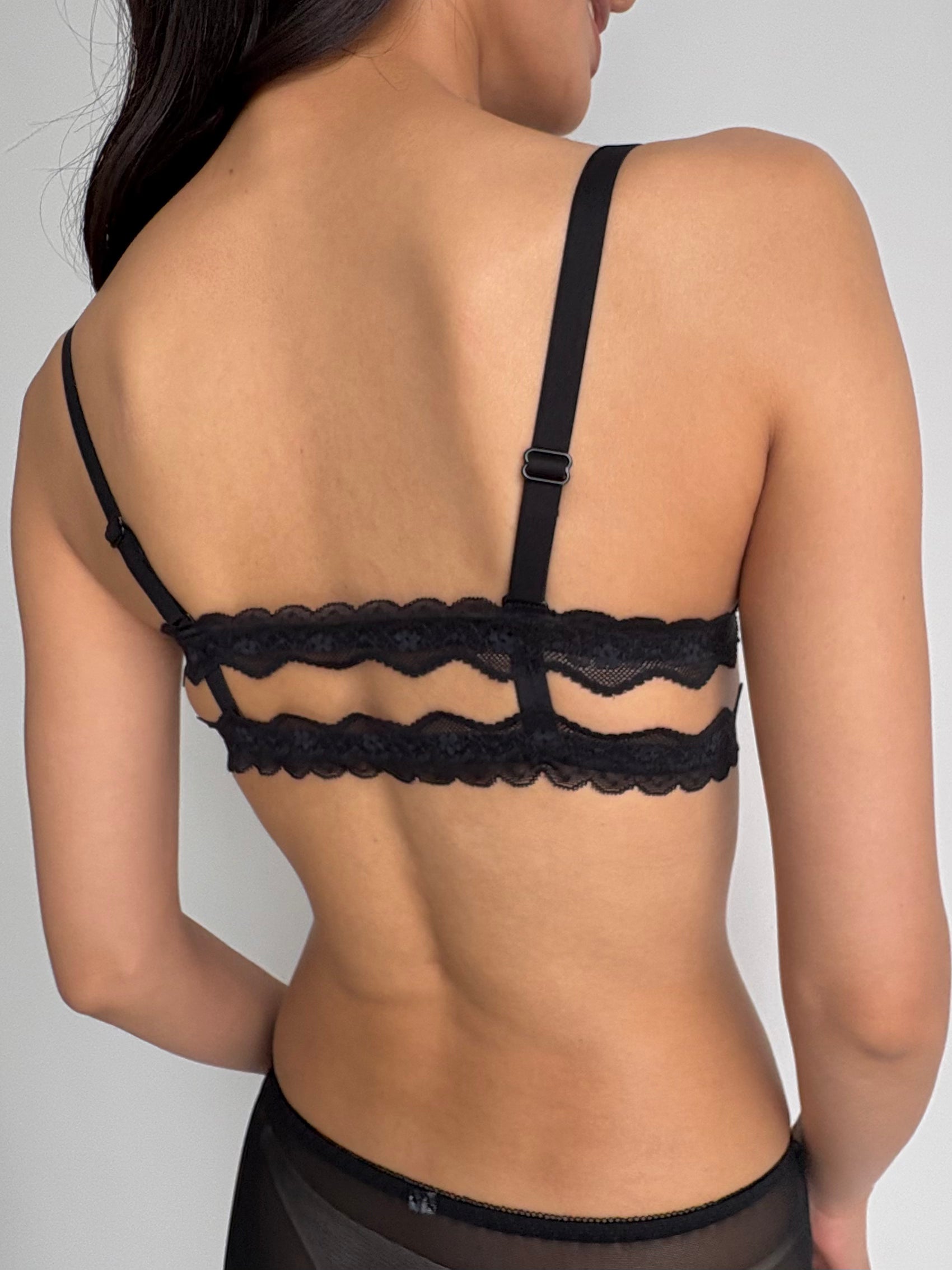 フロントホックバックフルレースブラセット