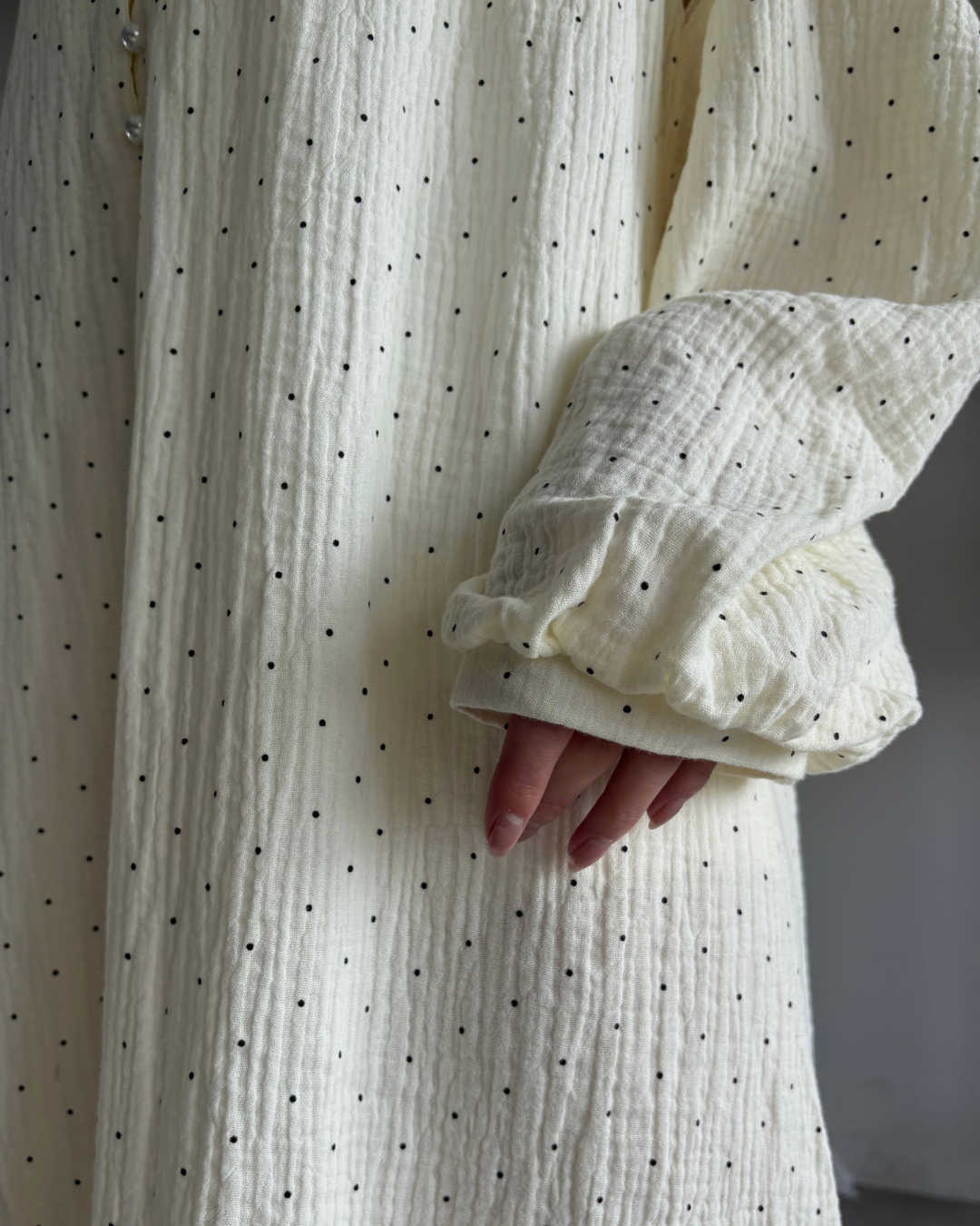 ダブルコットンドットワンピース