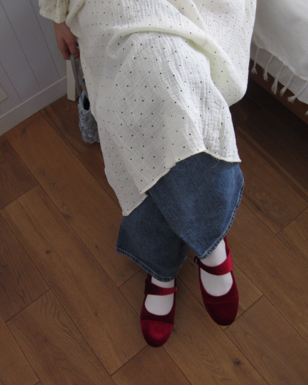 ダブルコットンドットワンピース