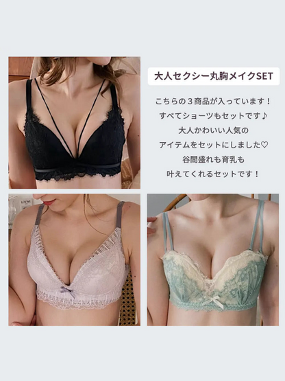 【小胸さん向け】大人セクシー丸胸メイク３点セット