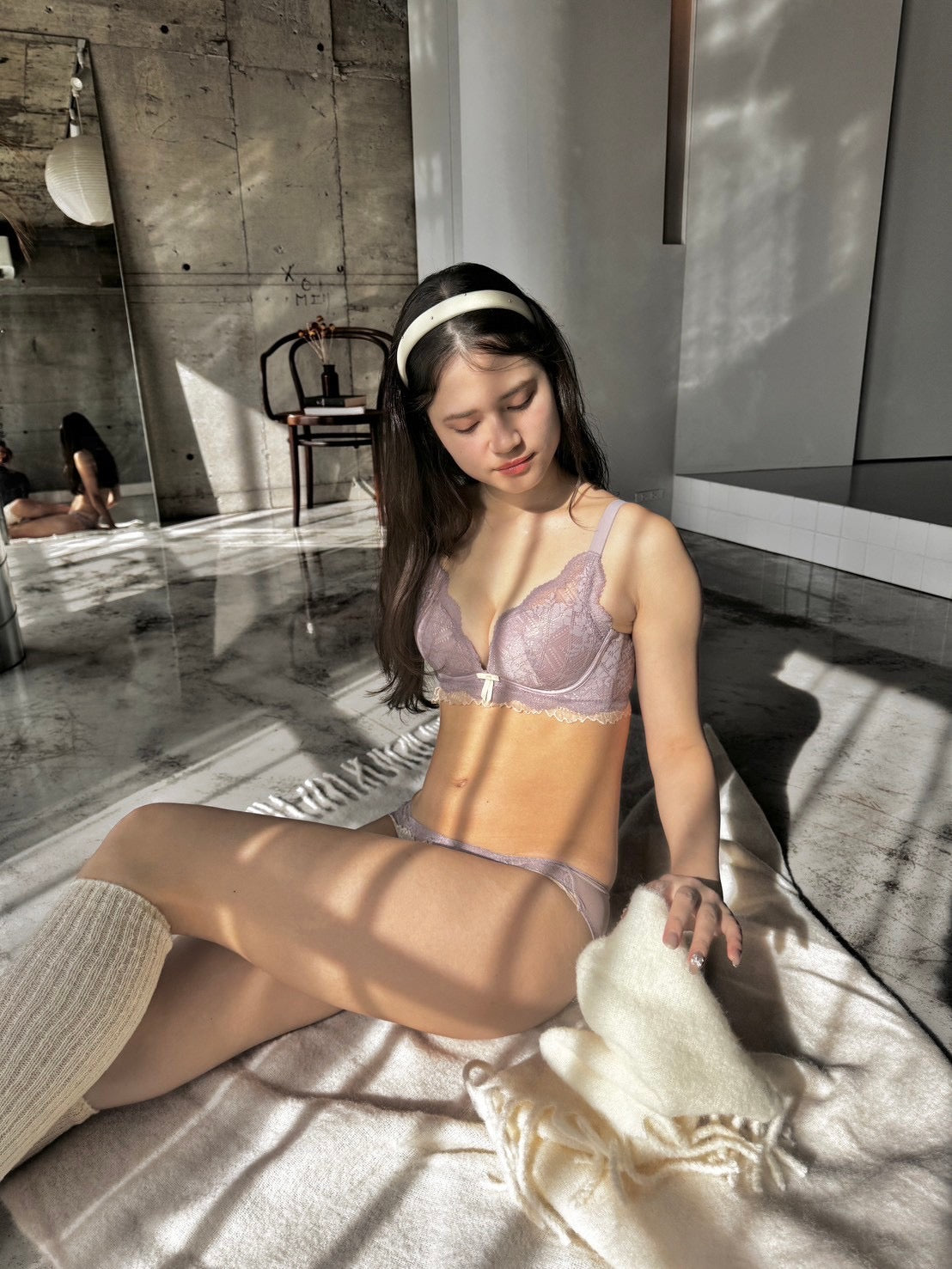 【美胸メイク】スカラップレースブラセット