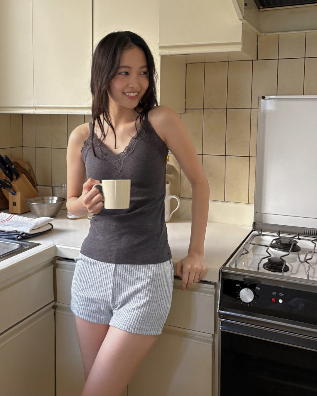 パッド付き極ふわあったかキャミソール