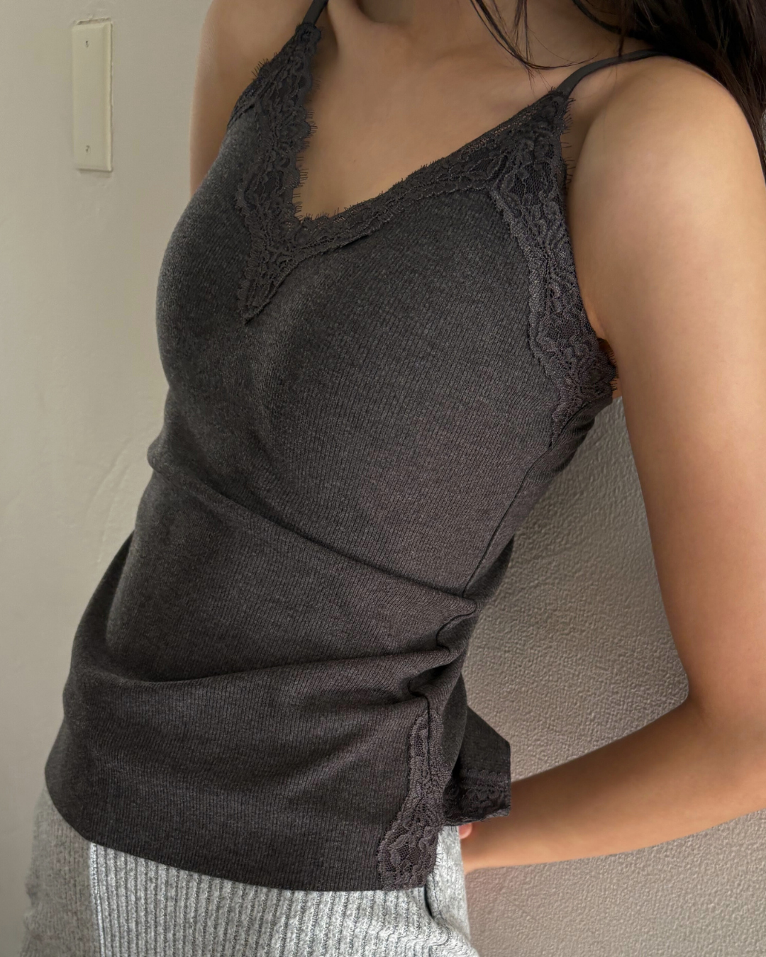 パッド付き極ふわあったかキャミソール