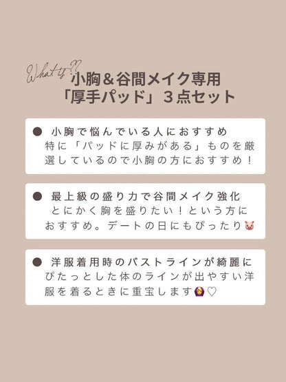 【整形級谷間メイク３点セット】限定商品 4000円以上OFF　整形級谷間メイク ブラ＆ショーツ３点セット