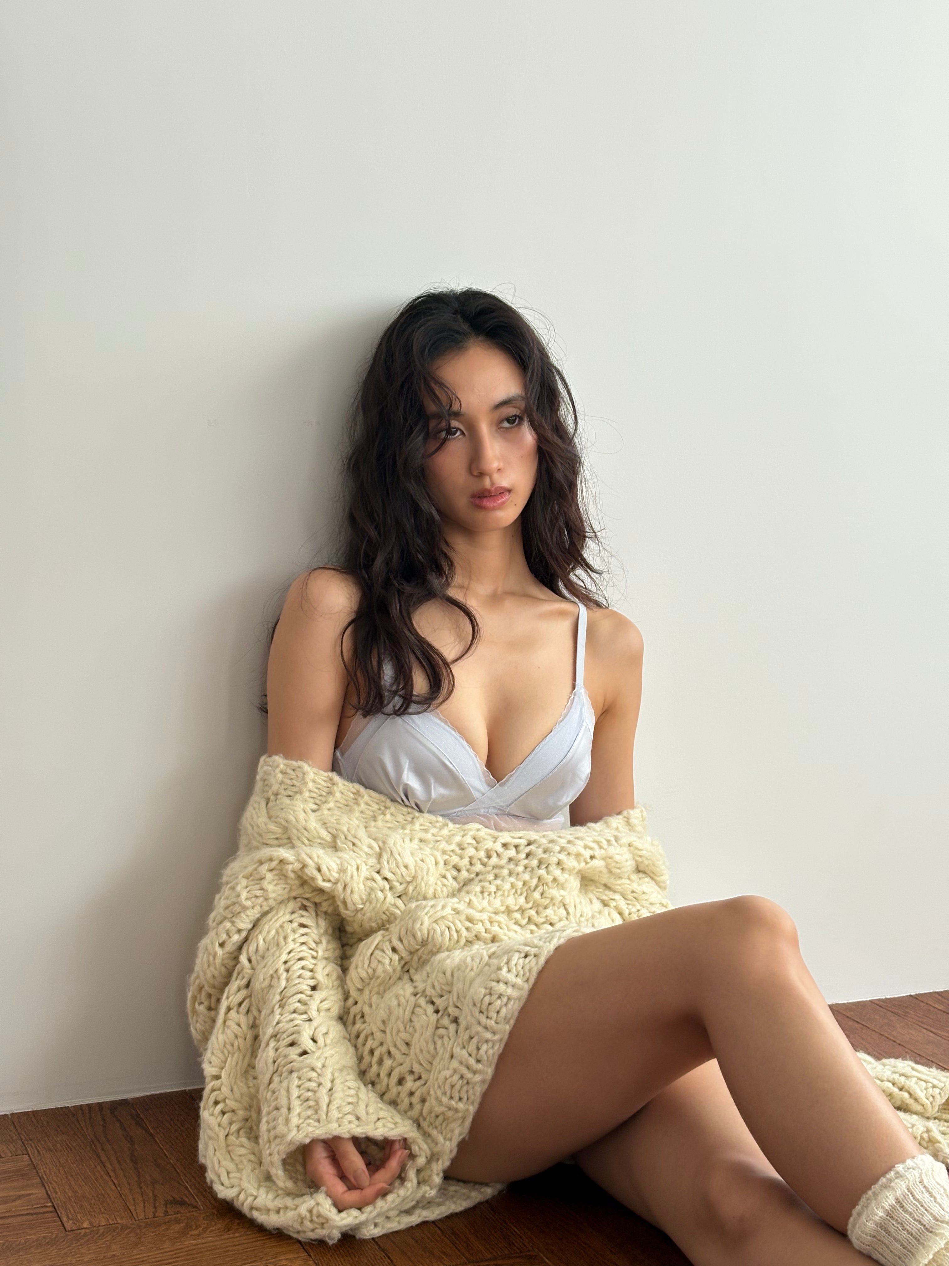 ソフトタッチシフォンレースブラ